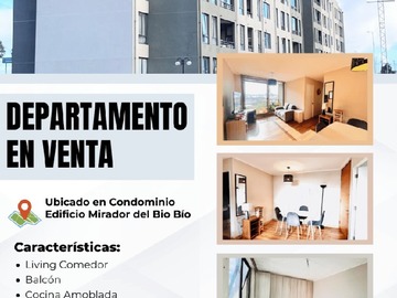 Departamento en venta en Edificio mirador bio bio, Concepción - 3 dormitorios, 2 baños