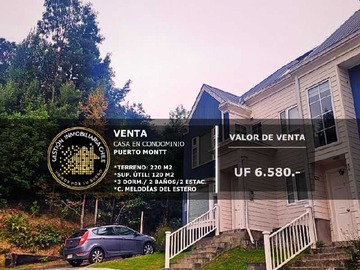 Casa en venta en Casa En Cond.Melodias Del Estero Puerto Montt (147171), Puerto Montt - 3 dormitorios, 2 baños