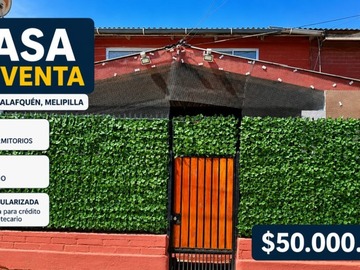 Casa en venta en Lago calafquén, Melipilla - 2 dormitorios, 1 baño