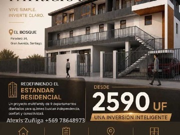 Departamento en venta en Nuevo proyecto san patricio 34 1/2 el bosque (171036), El Bosque - 2 dormitorios, 2 baños