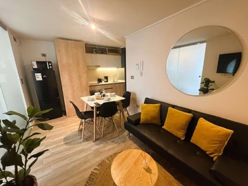 Departamento en arriendo mensual en A pasos de vicuña mackenna metro bustamante, Santiago - 1 dormitorio, 1 baño