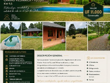 Parcela en venta en Parcela 1 Hectarea Camino Villarrica Pucon - 3 dormitorios, 2 baños