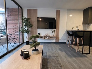 Departamento en arriendo mensual en Encantador dpto ,metro P de Valdivia de 1 dormit, 1 baño, terraza, estac y bodega., Providencia - 1 dormitorio, 1 baño