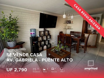 Casa en venta en Casa Amplia 3D+2B Puente Alto (92105), Puente Alto - 3 dormitorios, 2 baños