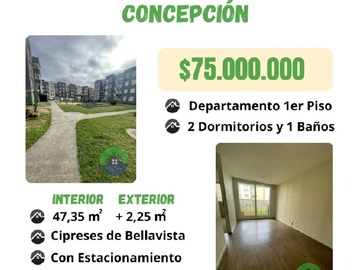 Departamento en venta en Departamento en venta concepción 2 d + 1 b, Concepción - 2 dormitorios, 1 baño