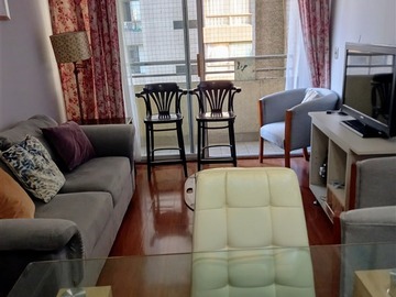 Departamento en arriendo mensual en Carmen esquina Santa Victoria, 2D 2Baños Estacionamiento y bodega. Amoblado, Santiago - 2 dormitorios, 2 baños
