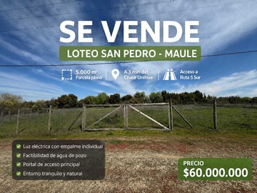 Terreno en venta en Parcela en Maule a pocos minutos de Talca (160395), Maule