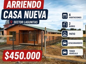 Casa en arriendo mensual en Arriendo Casa Nueva 72 M2 - 4 dormitorios, 2 baños