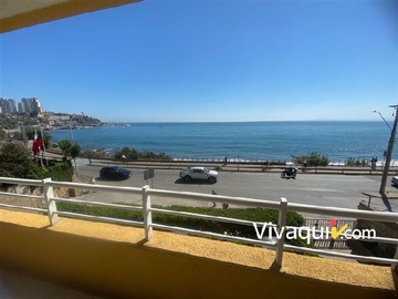 Departamento en arriendo mensual en Avenida Borgoño, Concón - 2 dormitorios, 2 baños