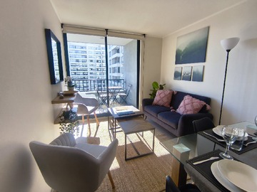 Departamento en arriendo mensual en los clarines 3050, Macul - 2 dormitorios, 2 baños