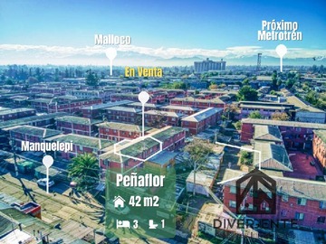 Departamento en venta en Manquelepi 442, Peñaflor, Región Metropolitana de Santiago 9750000, Chile, Peñaflor - 3 dormitorios, 1 baño
