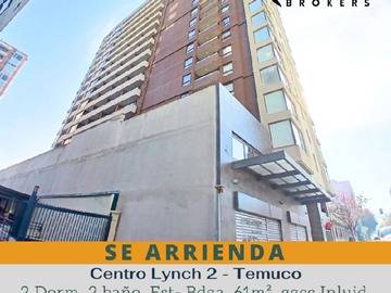 Departamento en arriendo mensual en Edif. Centro lynch 2, Temuco - 2 dormitorios, 2 baños