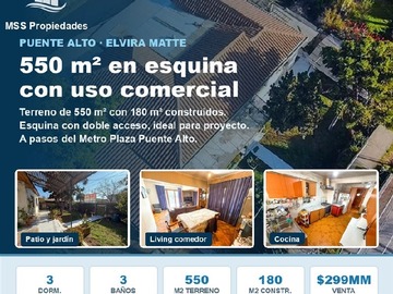 Venta / Casa / Puente Alto