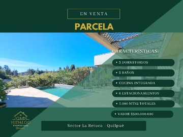 Parcela en venta en Vende g&d hidalgo propiedades, Quilpué - 3 dormitorios, 3 baños