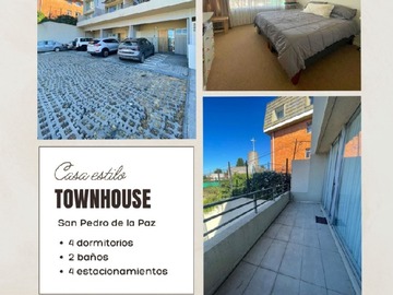 Casa en venta en Casa estilo townhouse 4 dormitorios, san pedro de la paz, San Pedro de la Paz - 4 dormitorios, 3 baños