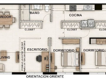 Departamento en venta en Marathon 375, Calera, Región de Valparaíso 2290000, Chile, La Calera - 2 dormitorios, 1 baño