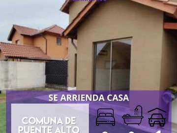 Casa en arriendo mensual en Amplia Casa con Jardín Privado (171080), Puente Alto - 3 dormitorios, 2 baños