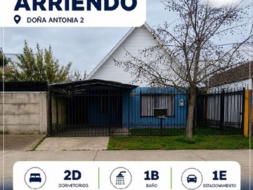 Casa en arriendo mensual en Doña Antonia 2, Maule - 2 dormitorios, 1 baño