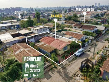 Casa en venta en Iquique 223, Peñaflor, Región Metropolitana de Santiago 9750000, Chile, Peñaflor - 3 dormitorios, 2 baños