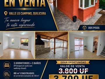 Casa en venta en Madrid con Las Torres Sur, Quilicura, Quilicura - 3 dormitorios, 3 baños