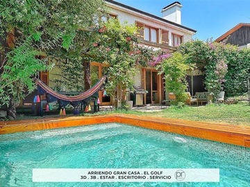 Casa en arriendo mensual en Málaga, Verbo Divino, Alcántara, Las Condes - 4 dormitorios, 3 baños