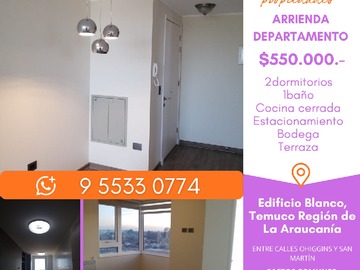 Departamento en arriendo mensual en Blanco Encalada 955, Temuco, Región de La Araucanía 4780000, Chile, Temuco - 2 dormitorios, 1 baño