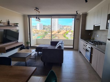 Departamento en arriendo mensual en Edificio alto marañón, Viña del Mar - 2 dormitorios, 2 baños