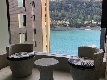 Departamento en venta en Dpto amoblado 2 dormit 2 baños con vista al lago en condominio a 1 km de Pucón, Pucón - 2 dormitorios, 2 baños