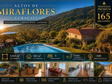 Parcela en venta en Altos de miraflores, Curacaví - 5 dormitorios, 2 baños