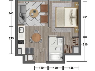 Venta / Departamento / Santiago