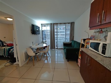 Departamento en venta en Excelente inversión (alta demanda de arriendo).Cómodo y moderno, 1 dormitorio, amplia terraza, con bodega METRO PARQUE BUSTAMANTE, Santiago - 1 dormitorio, 1 baño