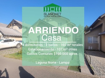 Casa en arriendo mensual en Casa Laguna Norte 4d/3b (170843), Lampa - 4 dormitorios, 3 baños