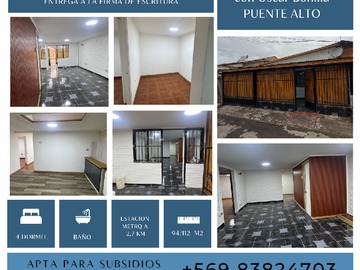 Casa en venta en Casa 1 Piso, 4 Dorm 90/112 M2 P.Alto - 4 dormitorios, 1 baño