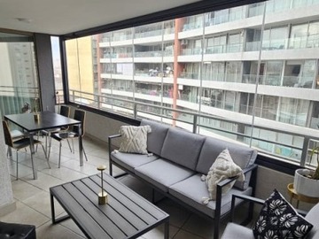Departamento en arriendo mensual en Metro santa isabel, amplio, Santiago - 3 dormitorios, 2 baños