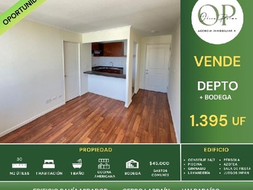 Departamento en venta en Santa Inés 294, Valparaíso - 1 dormitorio, 1 baño