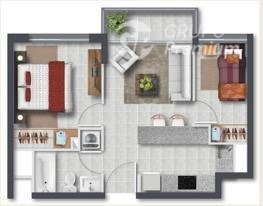 Departamento en venta en Diagonal santa elena / se vende departamento en 2830 uf, 2 dorm 1 baño, con opcion a novacion a tasa del 3.3%, San Joaquín - 2 dormitorios, 1 baño