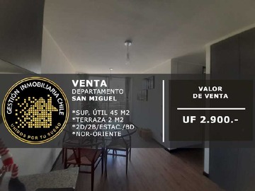 Departamento en venta en Se vende departamento metro san miguel (144664), San Miguel - 2 dormitorios, 2 baños