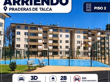 Departamento en arriendo mensual en praderas de talca, Talca - 3 dormitorios, 2 baños
