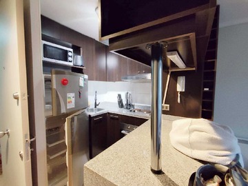 Departamento en arriendo mensual en Dpto semi amobl.1dor.Metro toesca (178592), Santiago - 1 dormitorio, 1 baño