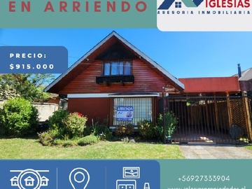 Casa en arriendo mensual en Cataluña, Temuco - 3 dormitorios, 3 baños