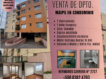 Venta / Departamento / Maipú
