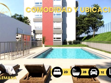 Departamento en venta en Porvenir, Villa Alemana - 2 dormitorios, 2 baños