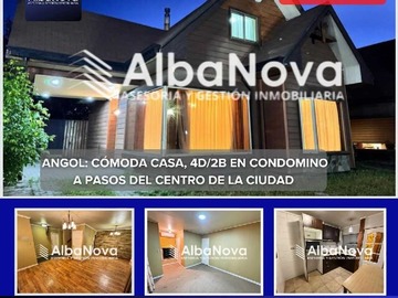 Casa en arriendo mensual en Condominio a pasos del centro (161931), Angol - 4 dormitorios, 2 baños