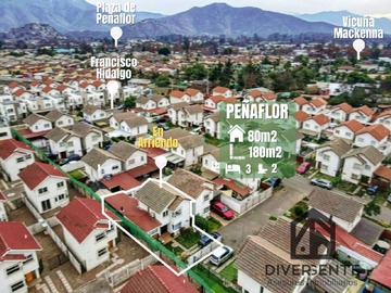 Casa en arriendo mensual en Francisco Hidalgo 224, Peñaflor, Región Metropolitana de Santiago 9750000, Chile, Peñaflor - 2 dormitorios, 2 baños