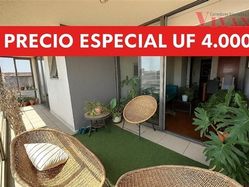 Departamento en venta en Los olmos, Macul - 3 dormitorios, 2 baños