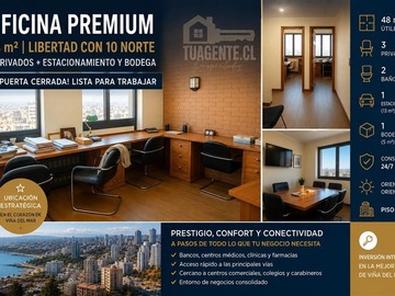 Departamento en venta en Oficina Premium 48 m² | Libertad con 10 Norte | 3 Privados + Estacionamiento y Bodega, Viña del Mar - 3 dormitorios, 2 baños