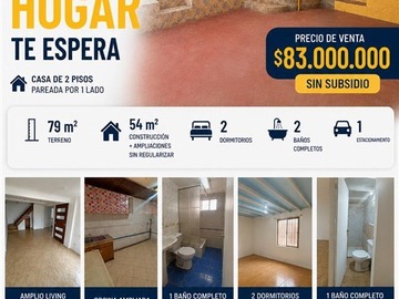 Casa en venta en Los toros con av méxico, Puente Alto - 3 dormitorios, 1 baño