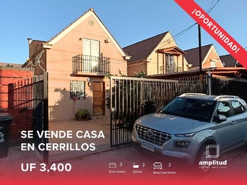 Casa en venta en Casa 3D+2B en pasaje cerrado Ideal para Familia (177489), Cerrillos - 3 dormitorios, 2 baños