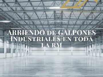 Bodega en arriendo mensual en Arriendo galpones industriales en toda la rm seg 24/7, Santiago