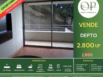 Departamento en venta en Álvarez 1822, Viña del Mar - 1 dormitorio, 1 baño